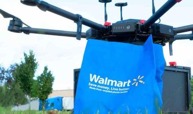 沃尔玛测试杂货 家用物品的无人机交付